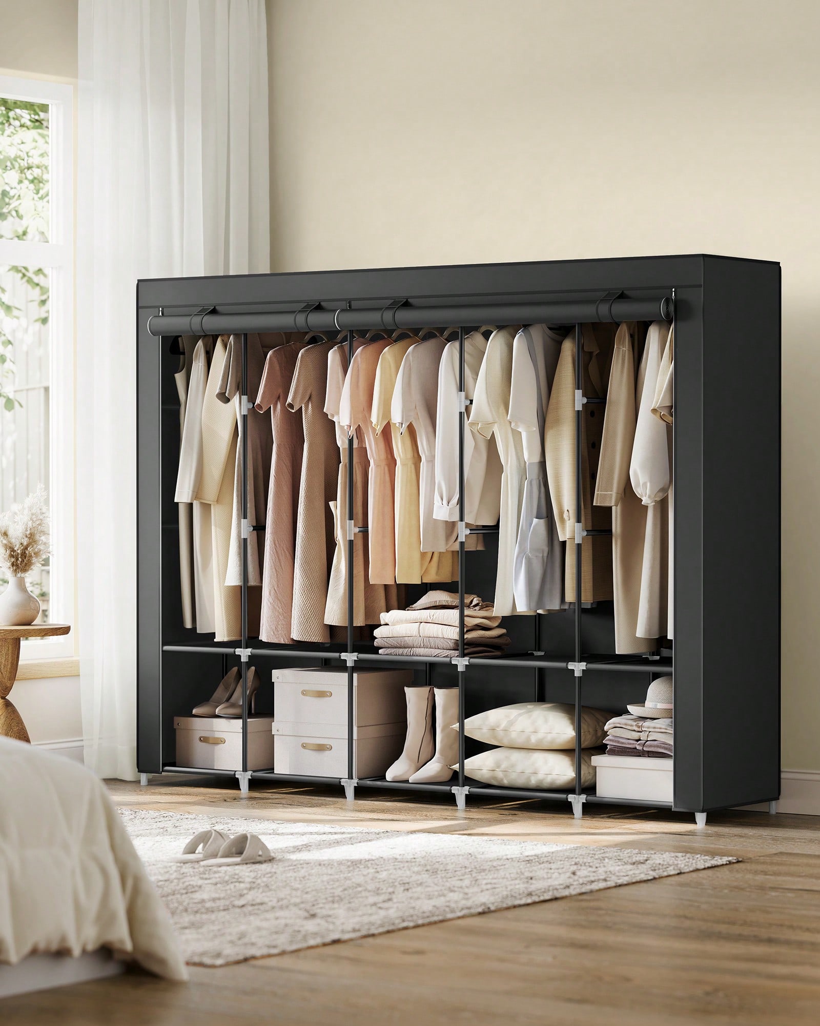 Wardrobe Closet Portable Fabric Cover - 83 Inch Extra Large Portable Closet