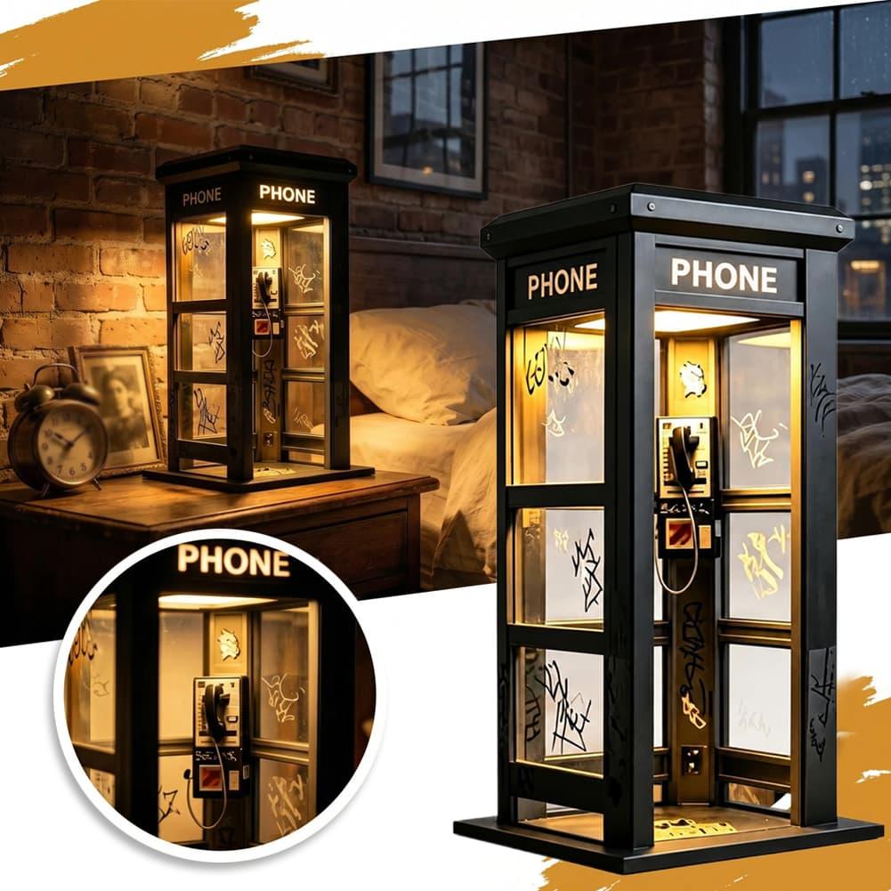 Bedroom Furniture - Retro Graffiti Phone Booth Table Lamp