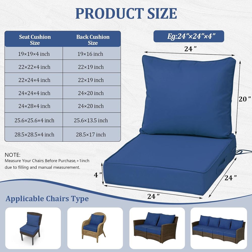 24x24 Outdoor Deep Seat Cushio - đánh giá và giá Outdoor Furniture