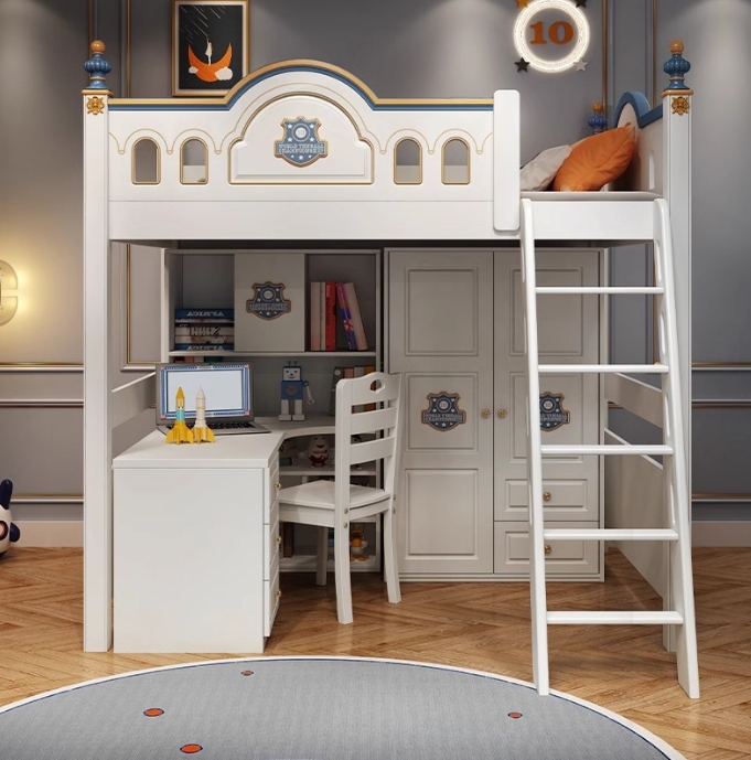 ！@Kids Princess Room Wood Cast - đánh giá và giá Bunk Bed With Stairs And Slide