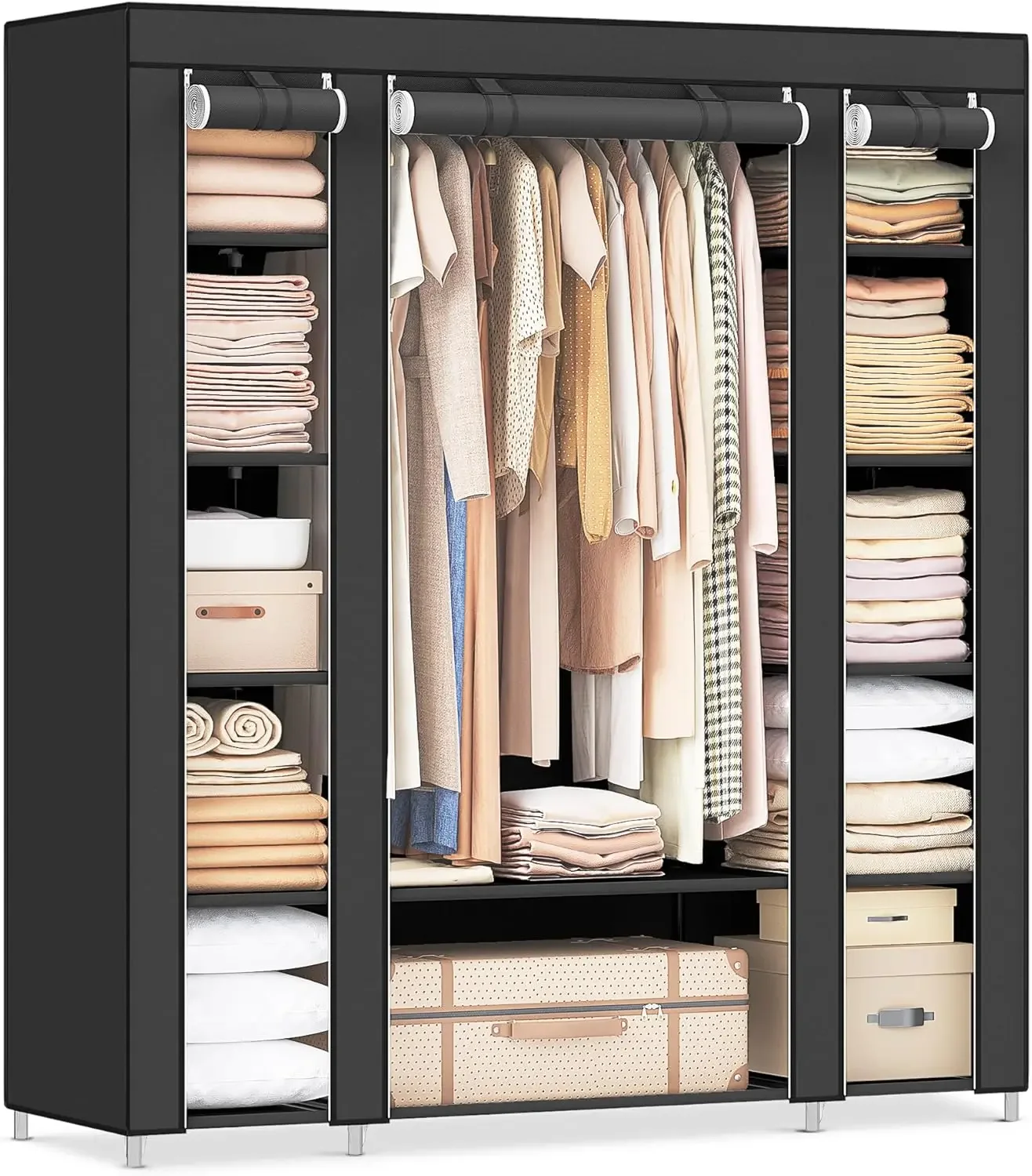 Cheng-Closet Wardrobe, Portabl - đánh giá và giá Wardrobe Closet Portable Fabric Cover
