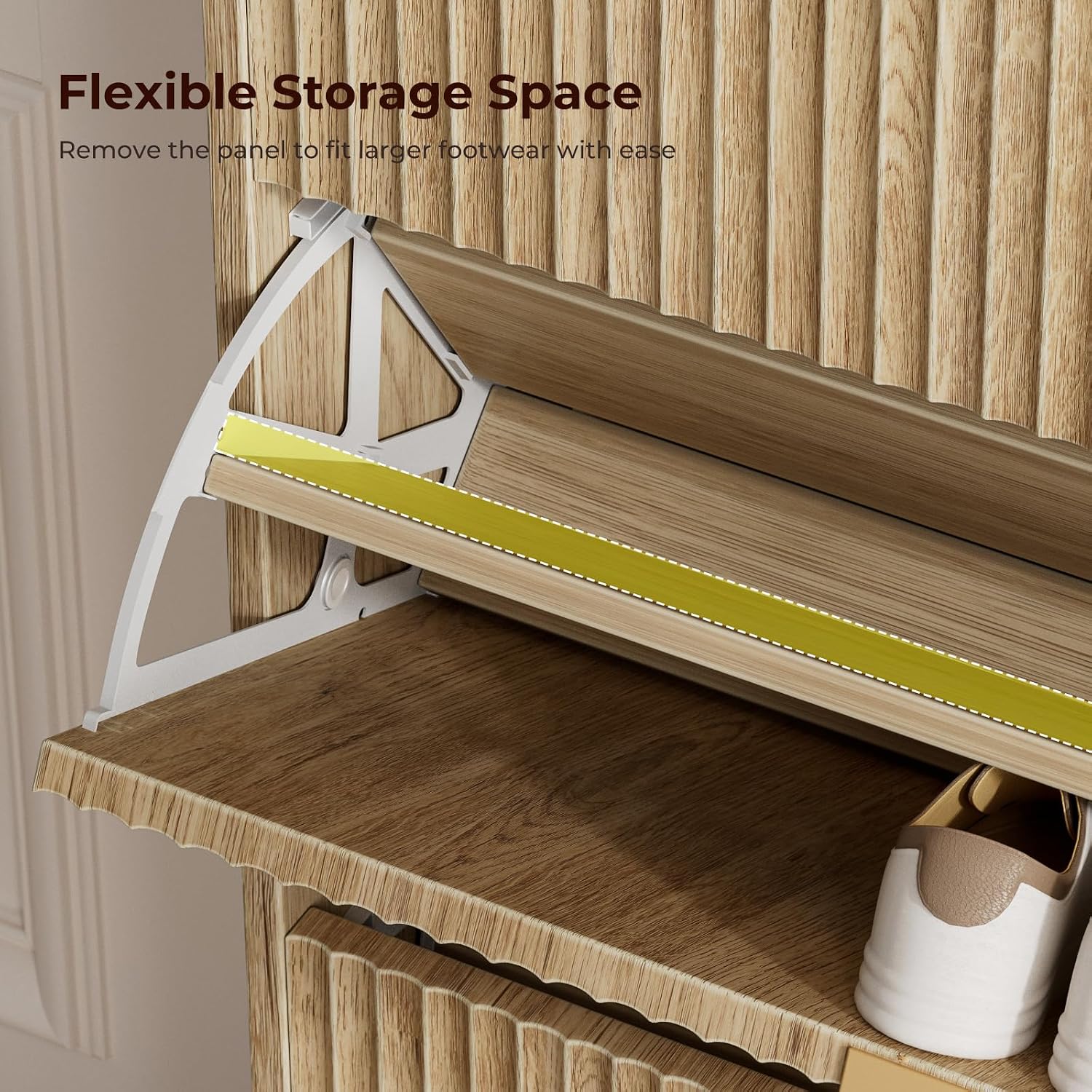 Oak Shoe Cabinet with 3 Flip D - đánh giá và giá Shoe Rack Cabinet Narrow Entryway
