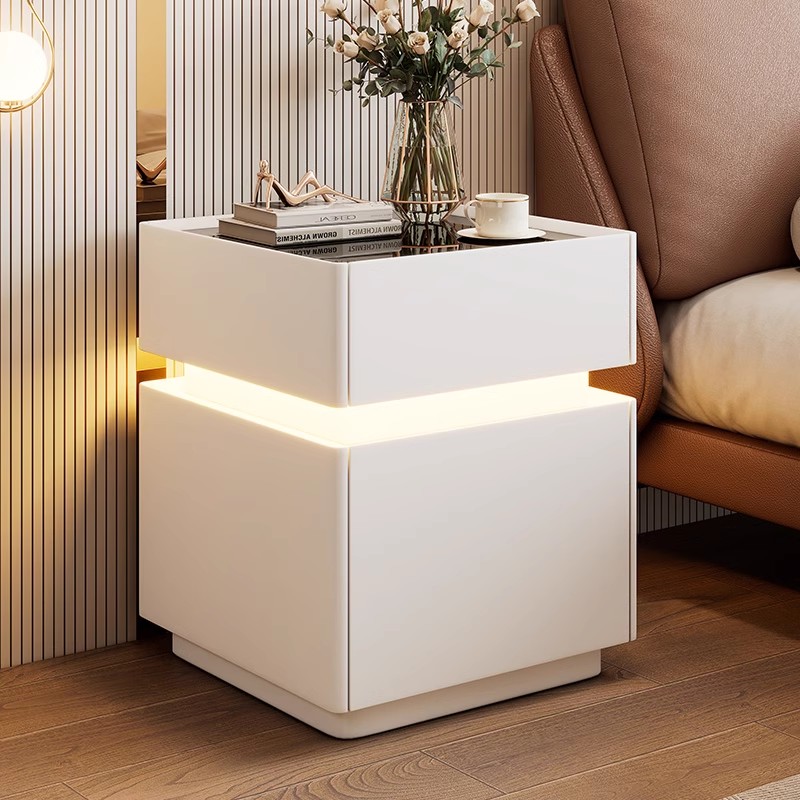 Intelligent Bedside Table with - đánh giá và giá Solid Wood Nightstand 2 Drawers