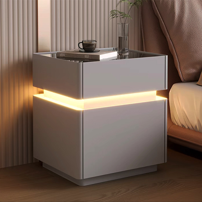 Intelligent Bedside Table with - đánh giá và giá Solid Wood Nightstand 2 Drawers