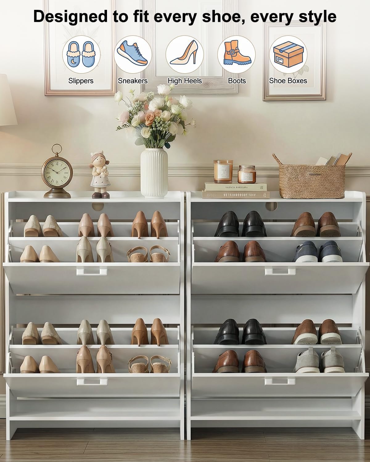 #Narrow Shoe Cabinet with 2 Fl - đánh giá và giá Shoe Rack Cabinet Narrow Entryway