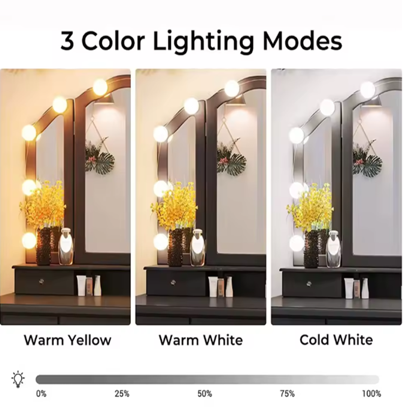 Detachable LED Vanity Mirror B - đánh giá và giá Dressing Table Vanity With Lighted Mirror