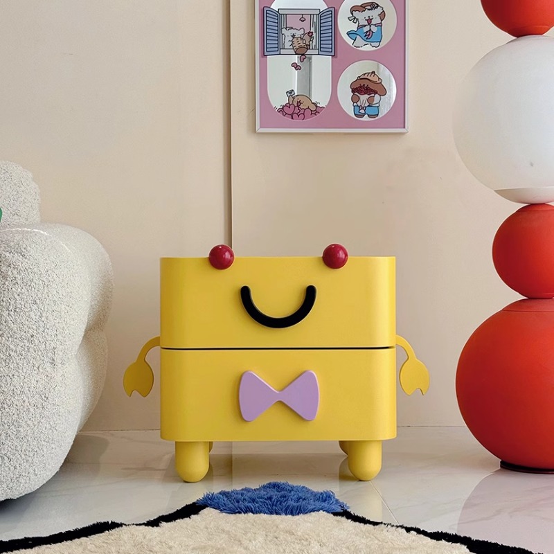 Cartoon Bedside Table,Home Fur - đánh giá và giá Solid Wood Nightstand 2 Drawers