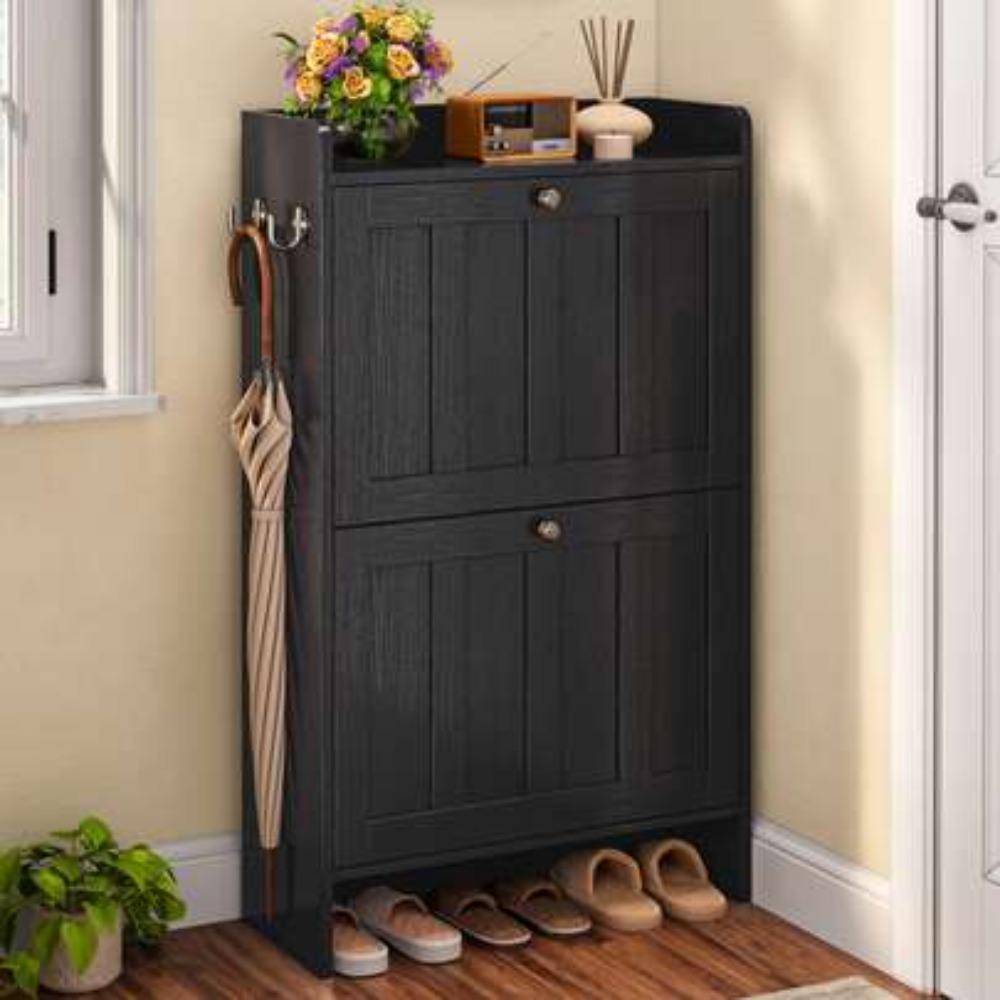 Shoe Cabinet With 2 Flip Drawe - đánh giá và giá Shoe Rack Cabinet Narrow Entryway