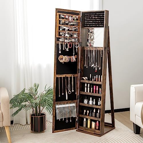 Jewelry Armoire with Full Leng - đánh giá và giá Full Length Mirror Jewelry Armoire