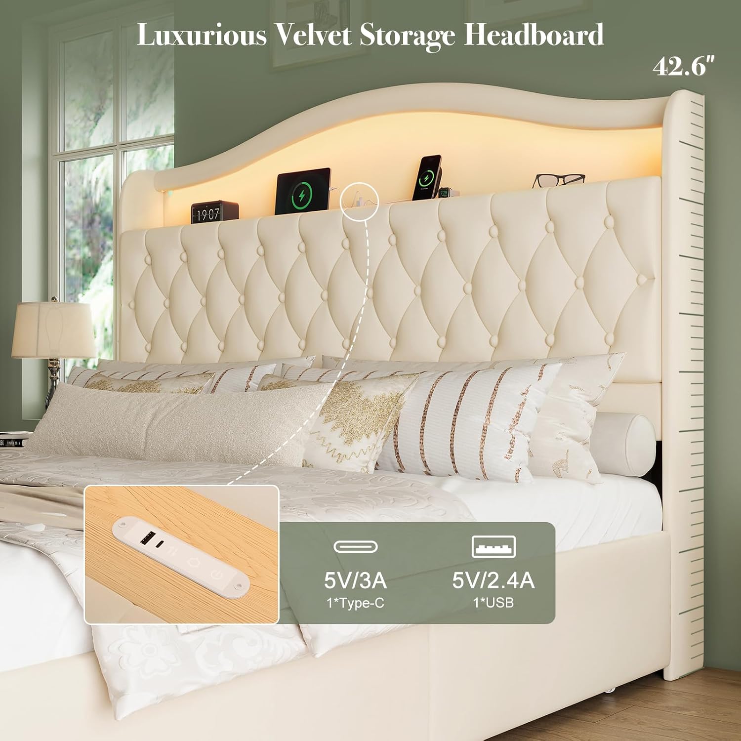King Size Platform Bed Frame W - đánh giá và giá King Size Bed Frame With Storage Drawers