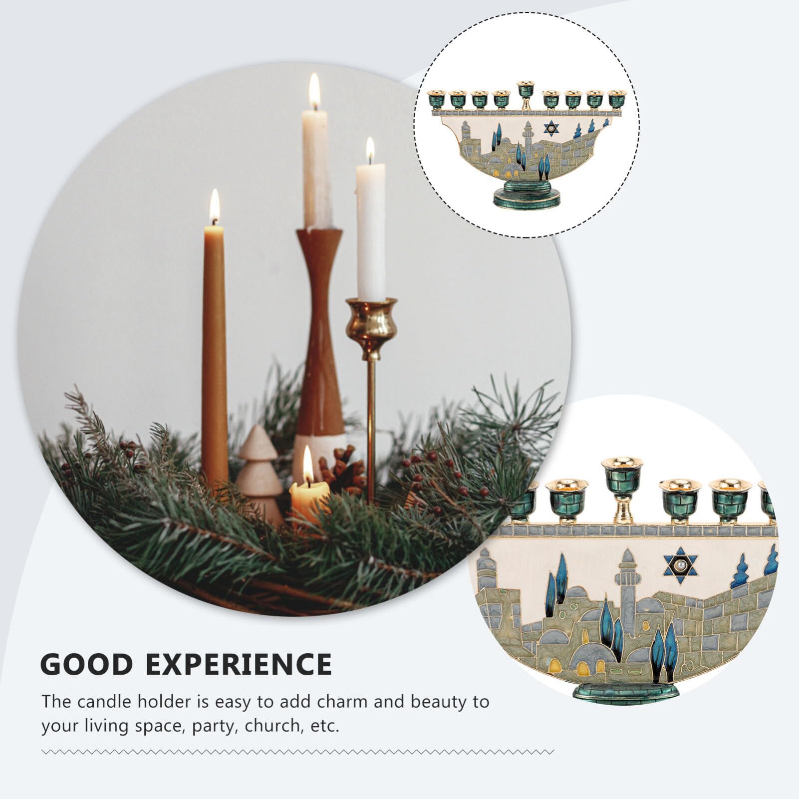 9 Branch Hanukkah Menorah Jeru - đánh giá và giá Tables
