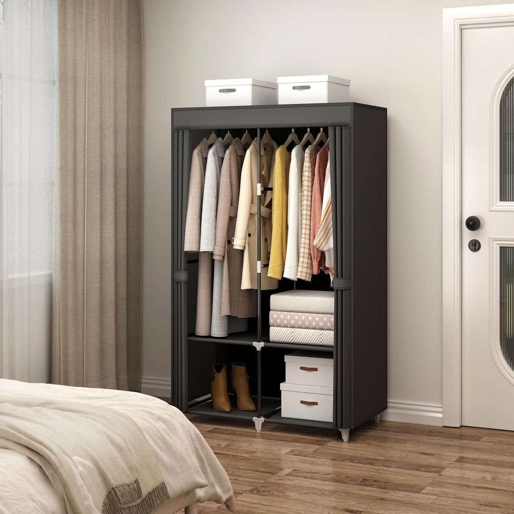 Portable Closet Wardrobe for S - đánh giá và giá Wardrobe Closet Portable Fabric Cover