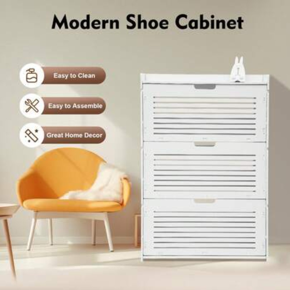 Modern Shoe Storage Cabinet 3  - đánh giá và giá Shoe Rack Cabinet Narrow Entryway