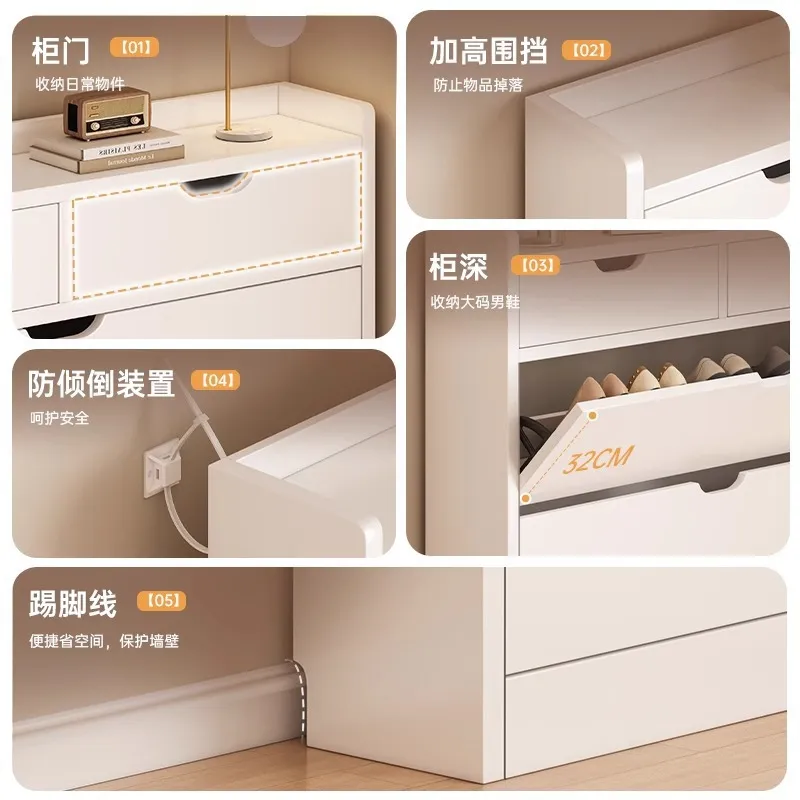 Solid Wood Core Shoe Cabinet 1 - đánh giá và giá Shoe Rack Cabinet Narrow Entryway