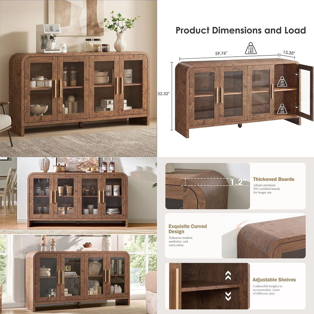 Sideboard Buffet Cabinet with  - đánh giá và giá Storage