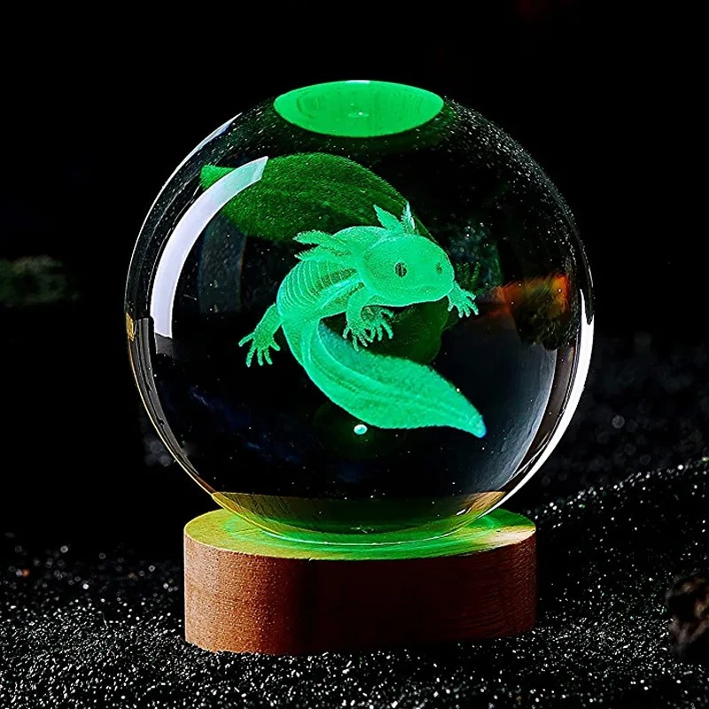 3D Axolotl Laser Engraved Crys - đánh giá và giá Floating Nightstand With Led Light