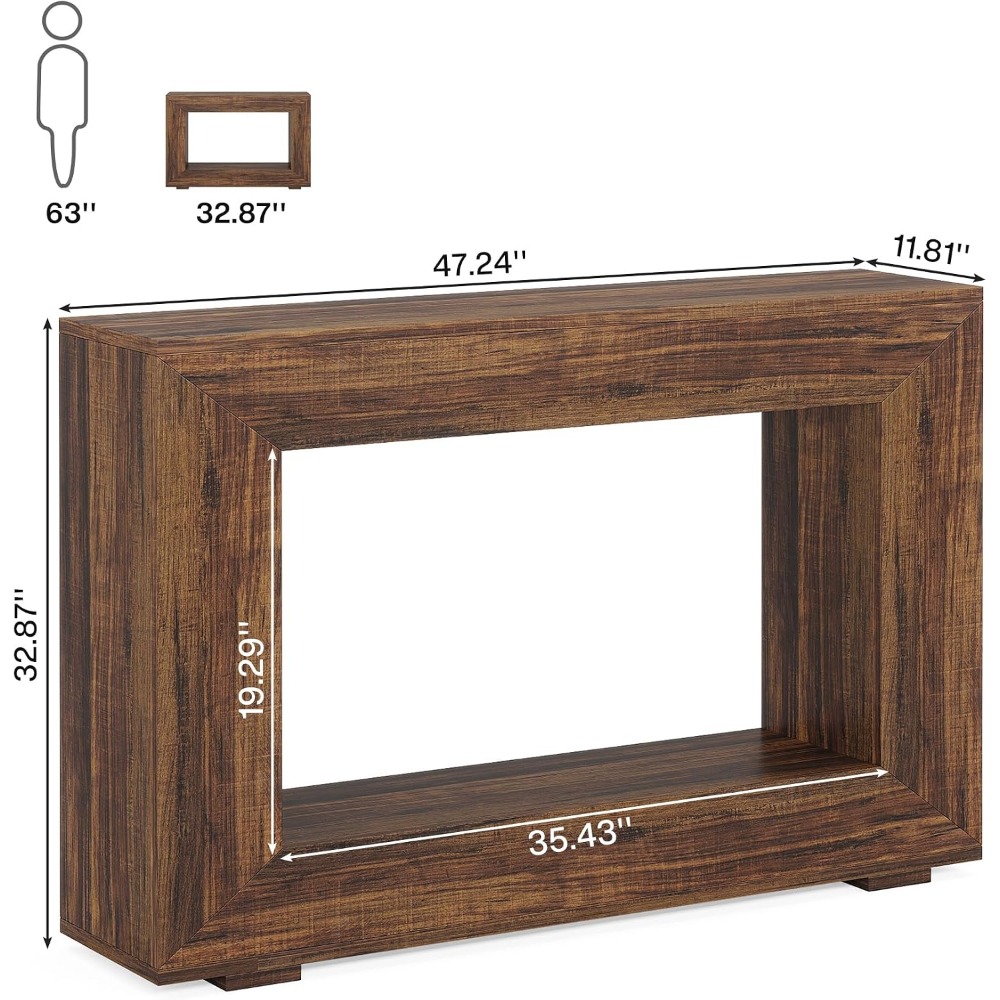 47 Inch Farmhouse Console Tabl - đánh giá và giá Storage