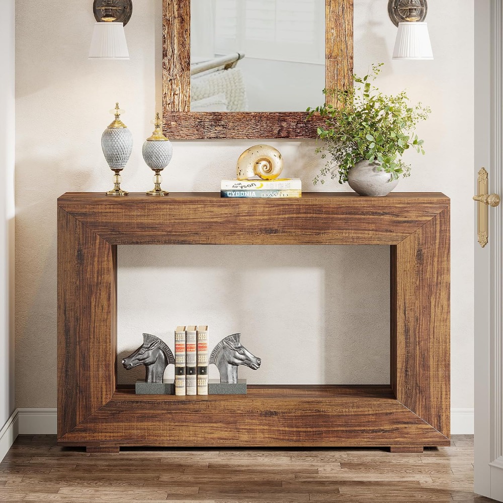 47 Inch Farmhouse Console Tabl - đánh giá và giá Storage