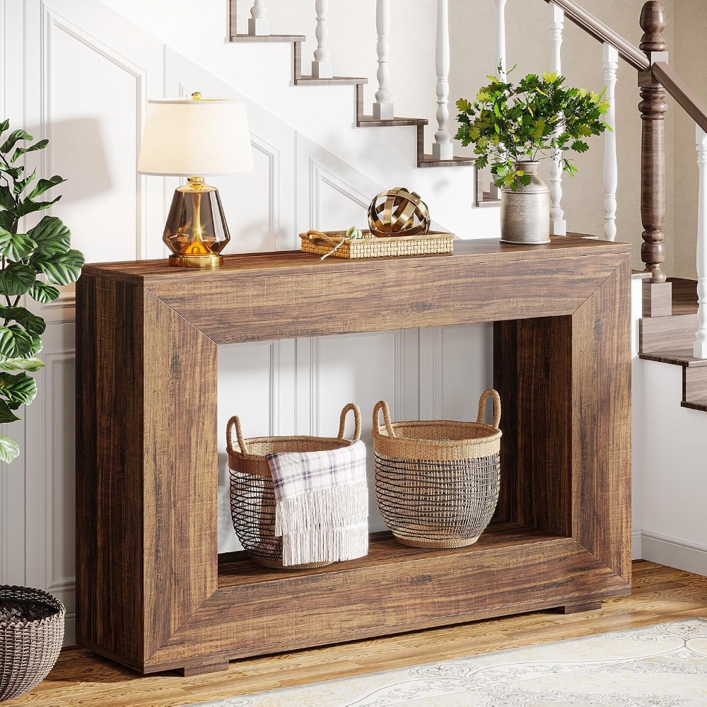 47 Inch Farmhouse Console Tabl - đánh giá và giá Storage