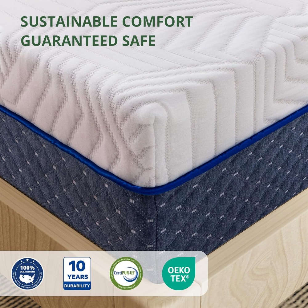 14 Inch Queen Size Gel Memory  - đánh giá và giá Memory Foam Mattress In A Box Queen