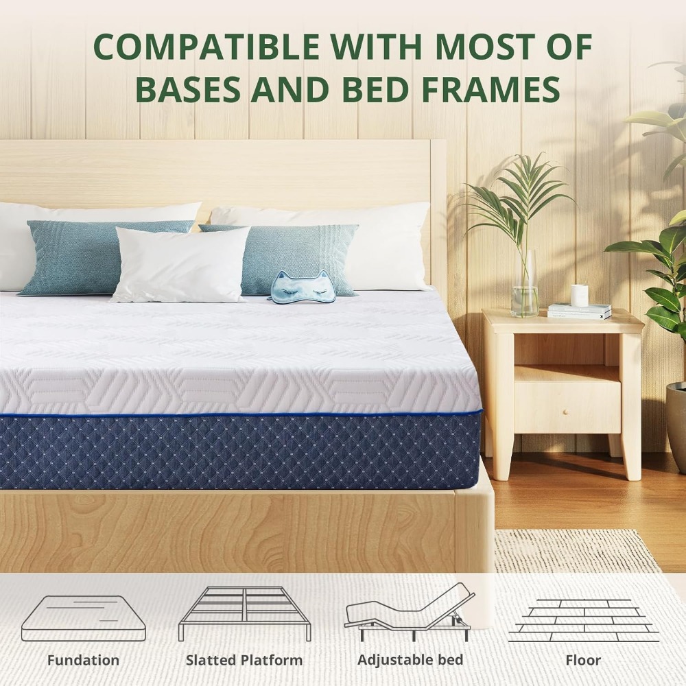 14 Inch Queen Size Gel Memory  - đánh giá và giá Memory Foam Mattress In A Box Queen