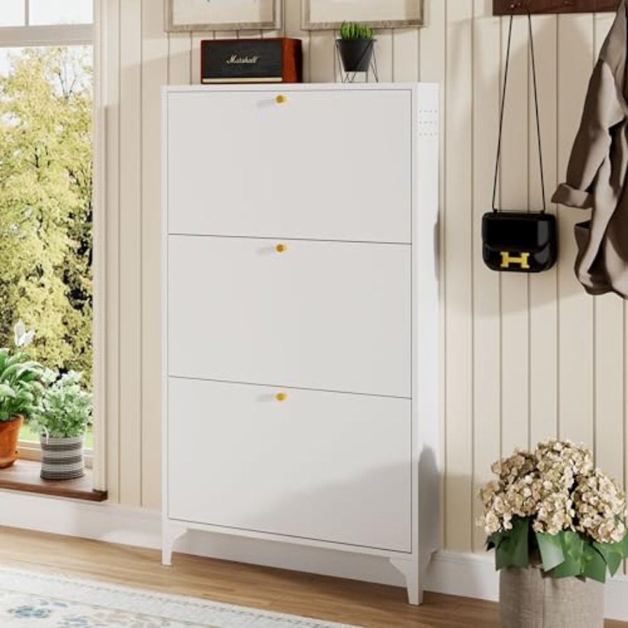 Freestanding Shoe Cabinet with - đánh giá và giá Shoe Rack Cabinet Narrow Entryway