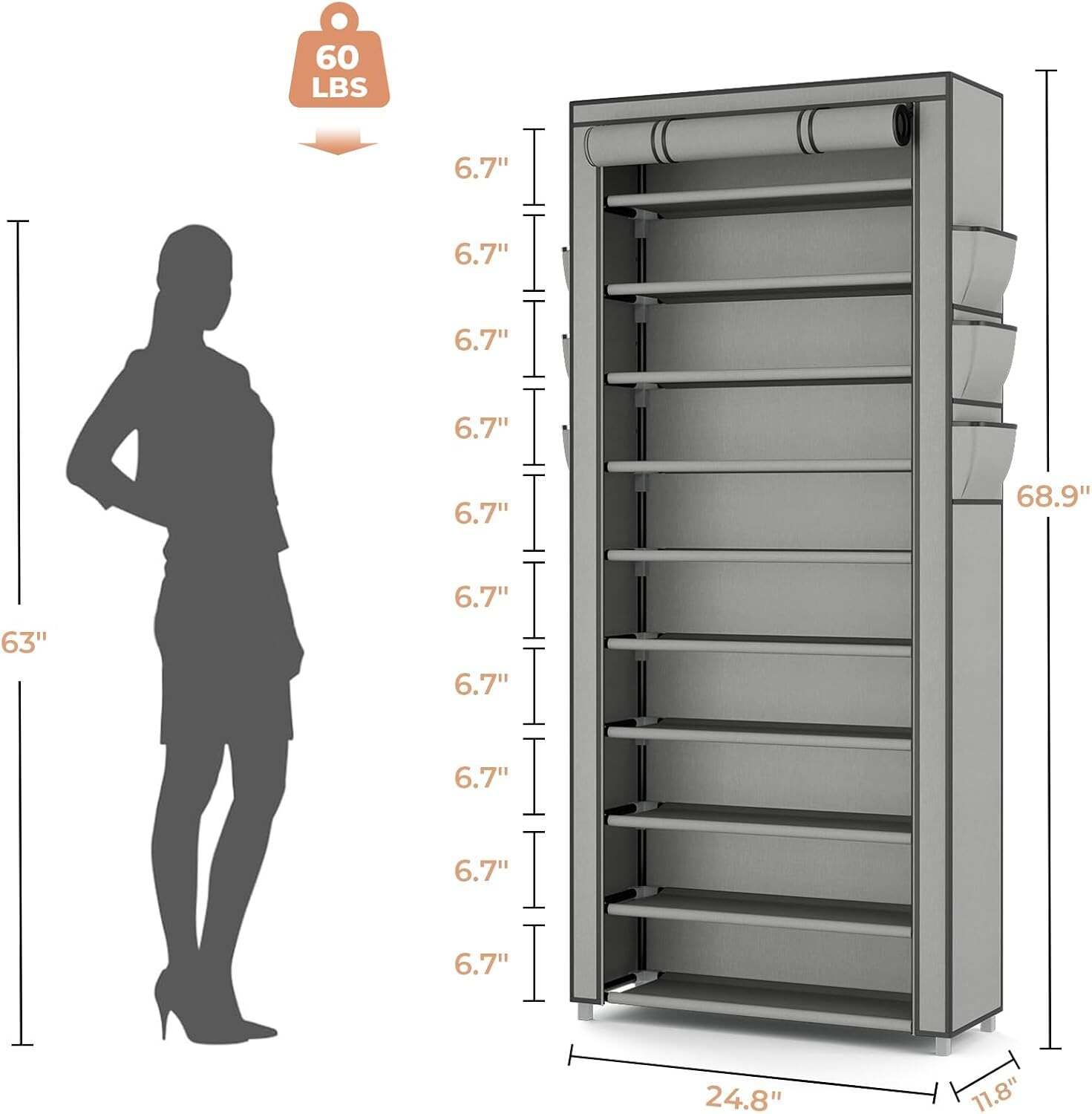 Vertical Narrow Shoe Rack Orga - đánh giá và giá Shoe Rack Cabinet Narrow Entryway